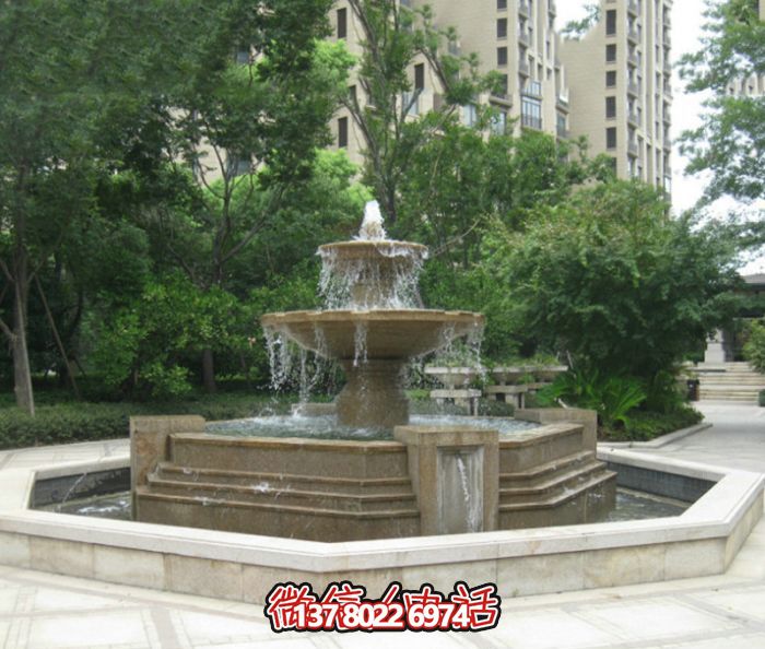 精美石雕大型噴泉，美化小區(qū)廣場(chǎng)景觀