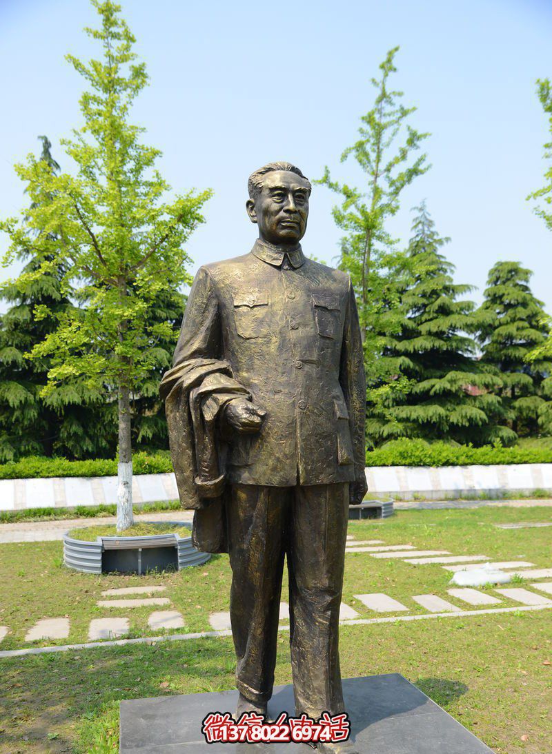 紀(jì)念周恩來偉人雕塑，緬懷歷史，見證輝煌