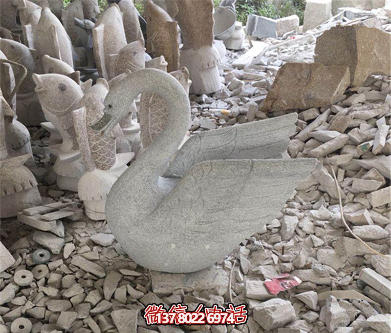 大理石創(chuàng)意天鵝雕塑，美麗大理景區(qū)的精品藝術(shù)品