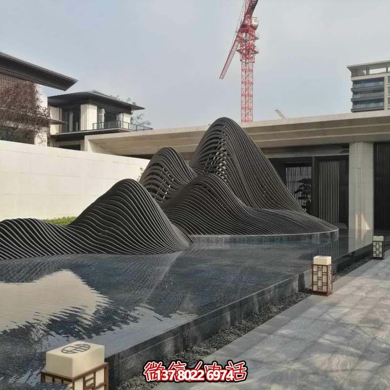 精致不銹鋼鐵藝假山，景觀抽象庭院裝飾別墅