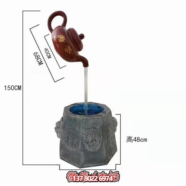 玻璃鋼大型懸空擺件，打造戶外流水天雕塑
