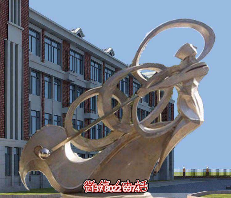 不銹鋼抽象高爾夫球雕塑，點綴景區(qū)園林