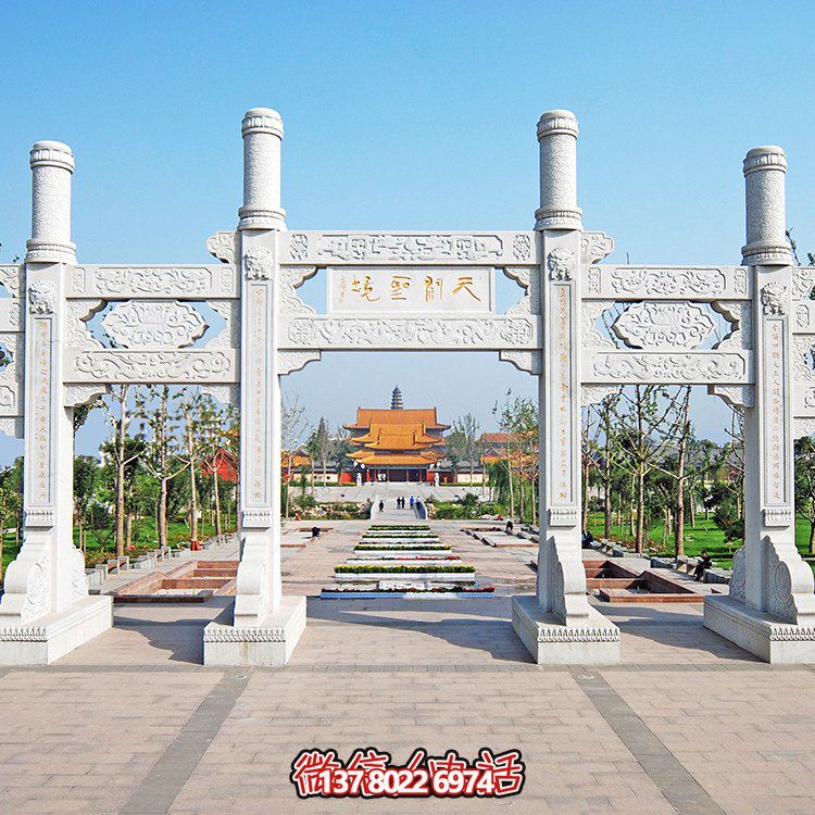 精美大理石石雕多門牌坊雕塑，讓你領(lǐng)略大理景區(qū)的精彩