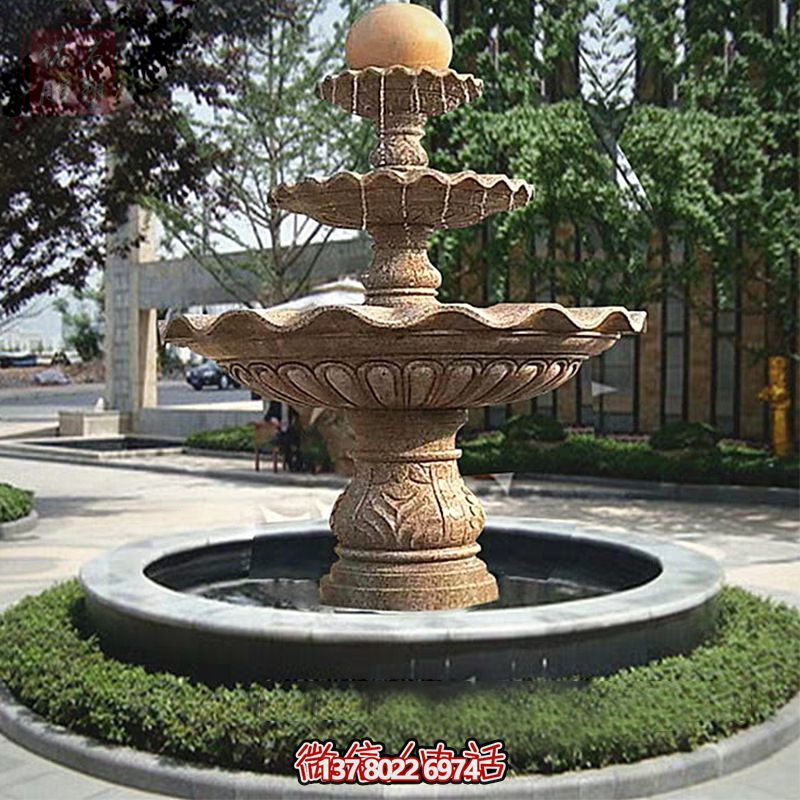 多層景觀噴泉石雕，為學(xué)院增添獨(dú)特的個性