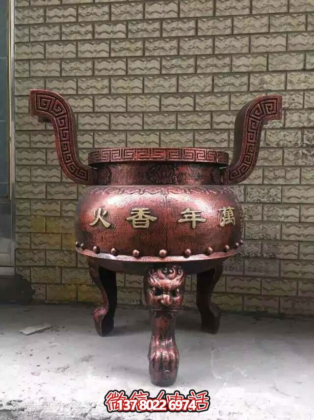 紅銅香爐，來(lái)自古老寺院的精美鑄造