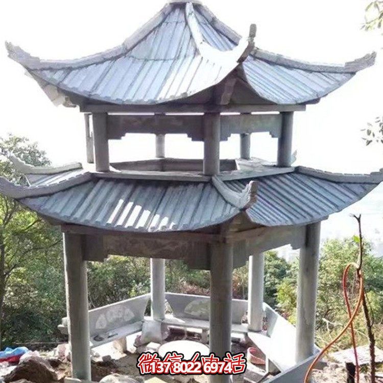 經(jīng)典雙層大理石雕塑涼亭，給你不一樣的室外體驗(yàn)