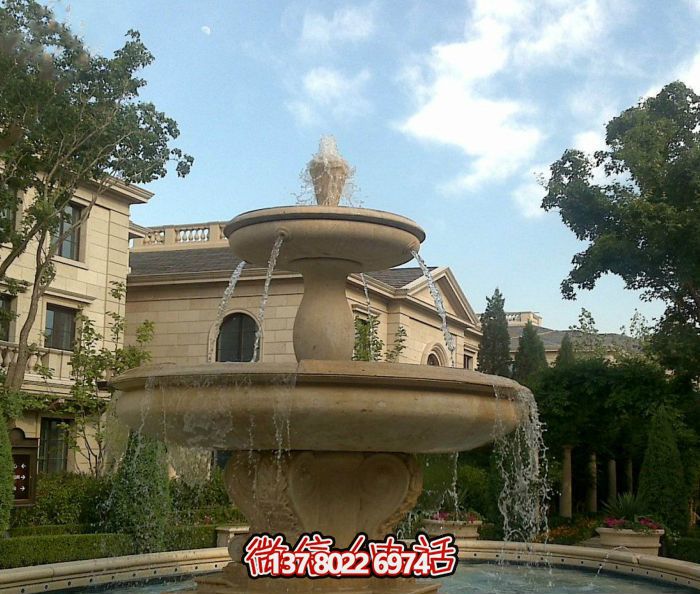 自然的質感，夢幻的景觀——別墅大理石景觀雕塑噴泉