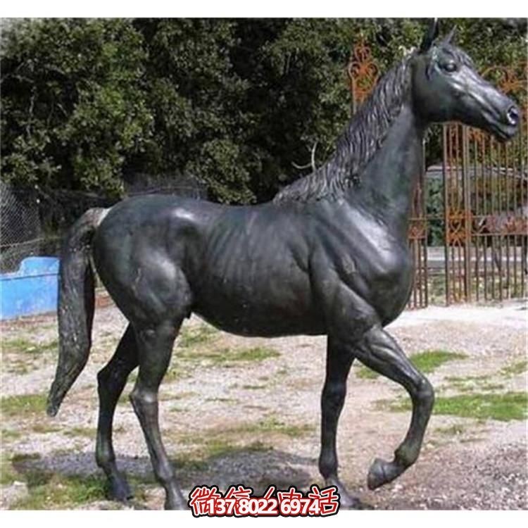 玻璃鋼仿銅馬雕塑，為園林廣場增添獨(dú)特魅力