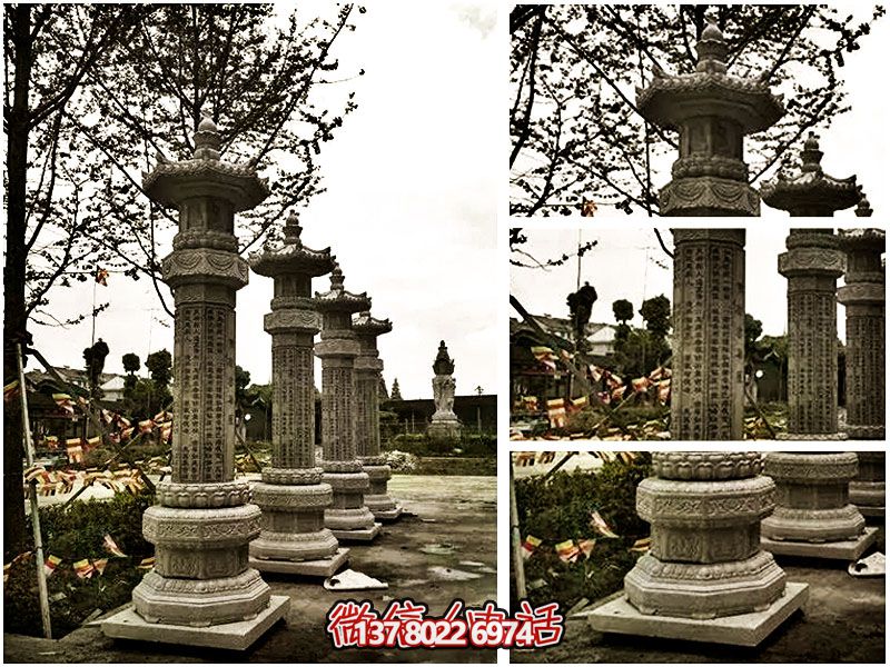 大理石經(jīng)幢，傳承歷史文化，融園林、寺院、刻字于一體