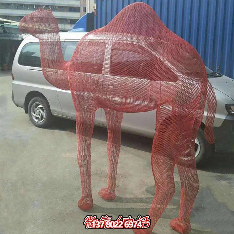 不銹鋼網(wǎng)格景觀雕塑，點綴廣場美景