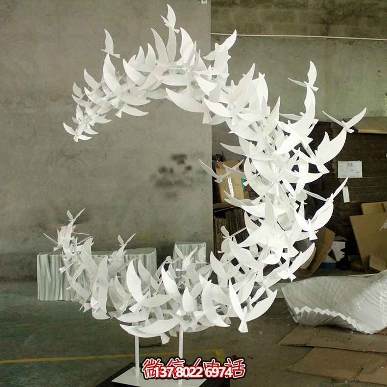 玻璃鋼雕塑擺件裝飾品，創(chuàng)意抽象鴿子裝飾室內別墅