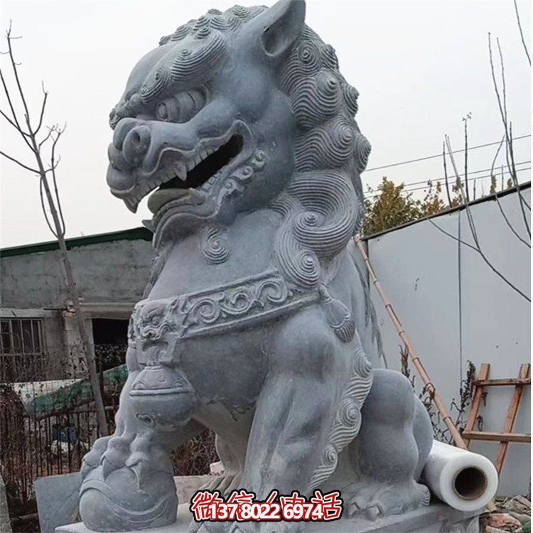 豪華庭院大型獅子雕塑，招財(cái)進(jìn)寶，鎮(zhèn)宅門口裝飾