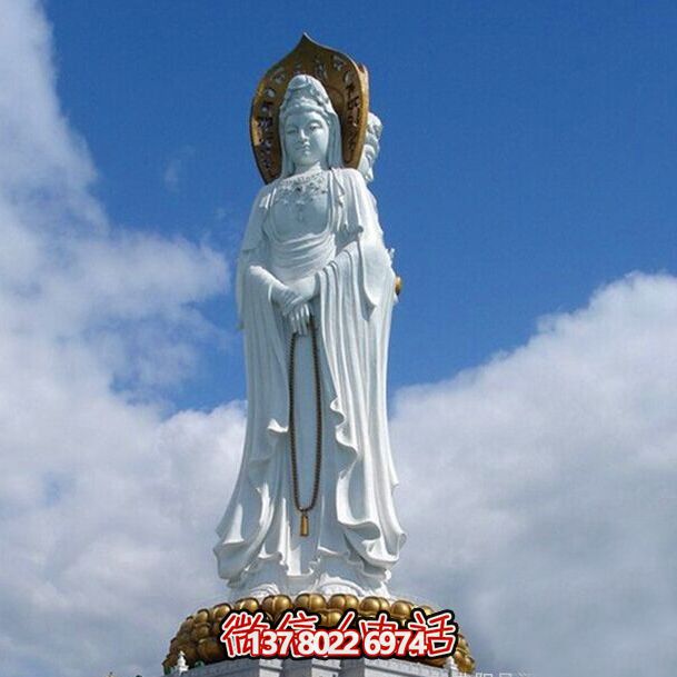 古老石雕觀音菩薩雕塑，景區(qū)大型面積景點(diǎn)