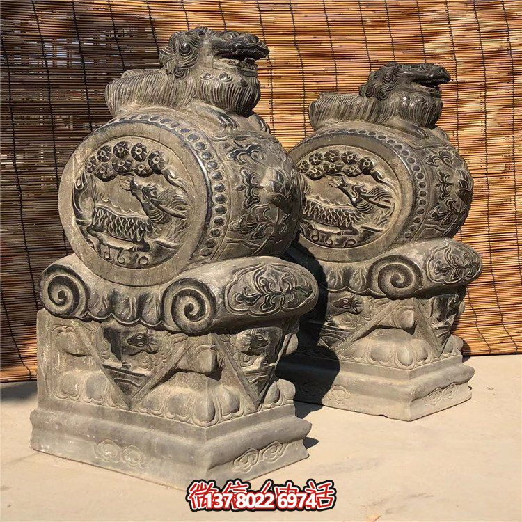 仿古石門墩，精致唯美