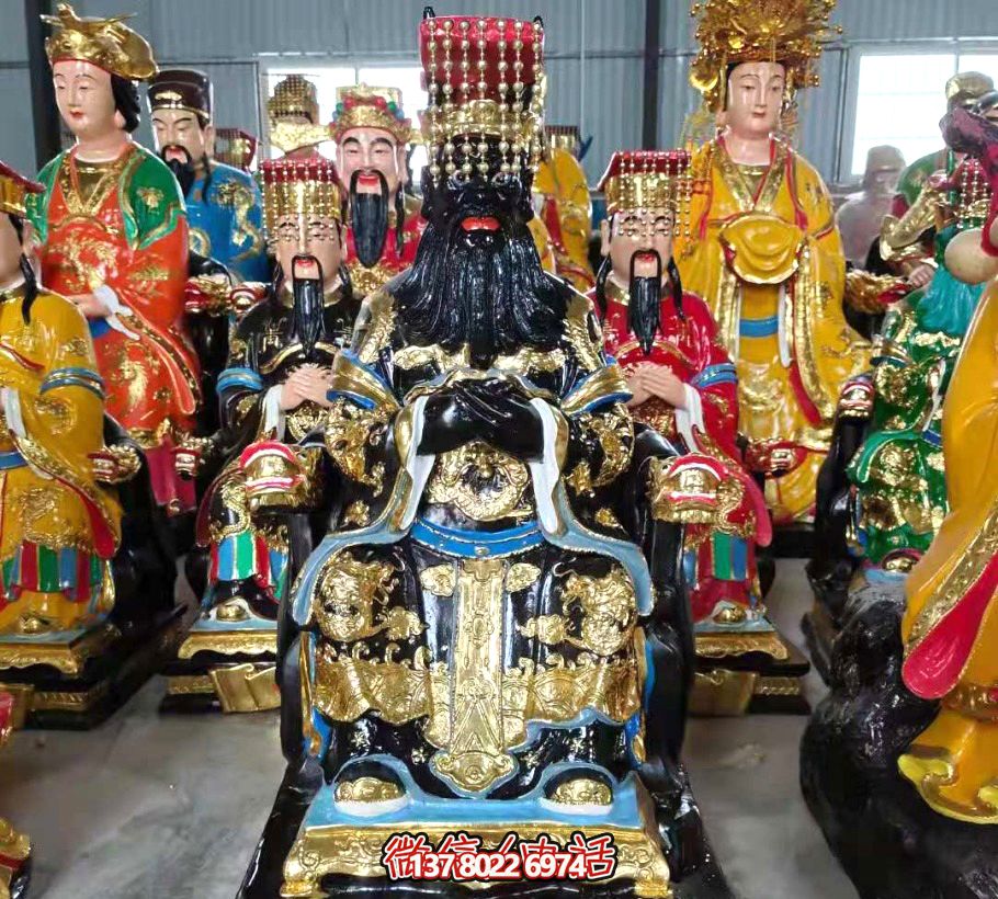 玻璃鋼彩繪龍王雕塑，傳承古老文化