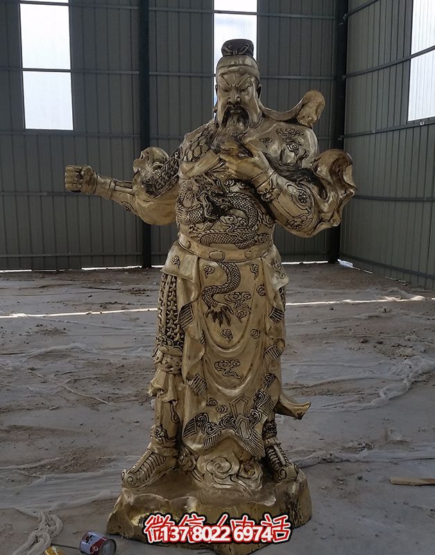 開業(yè)大吉，關(guān)公佛像黃銅雕塑，招財進(jìn)寶