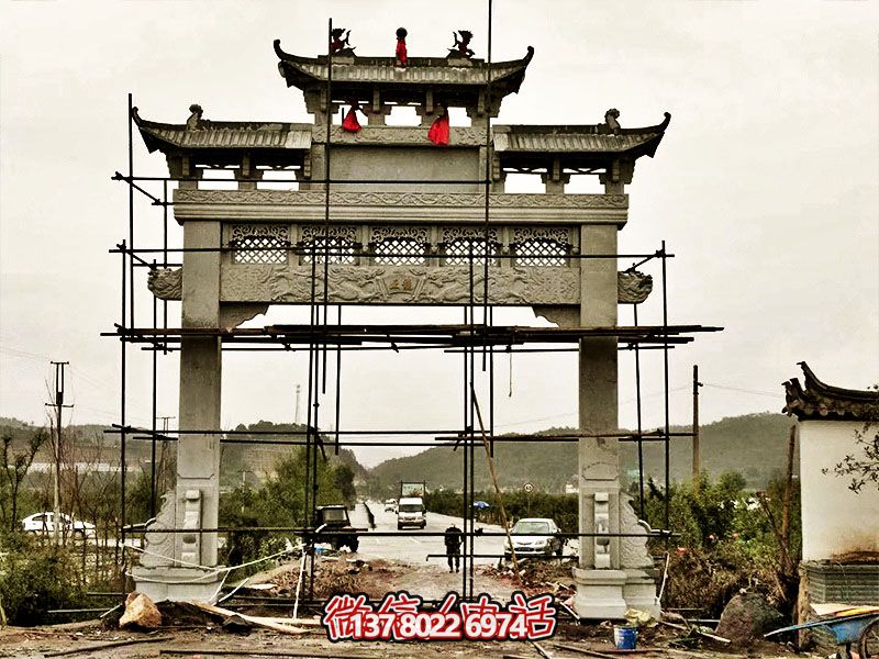 古風(fēng)石牌坊，引領(lǐng)鄉(xiāng)村建筑新潮流
