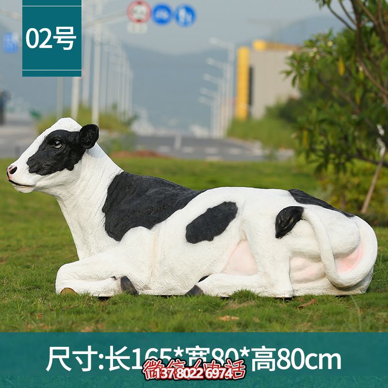 玻璃鋼牛雕塑，讓你的草坪只為休息