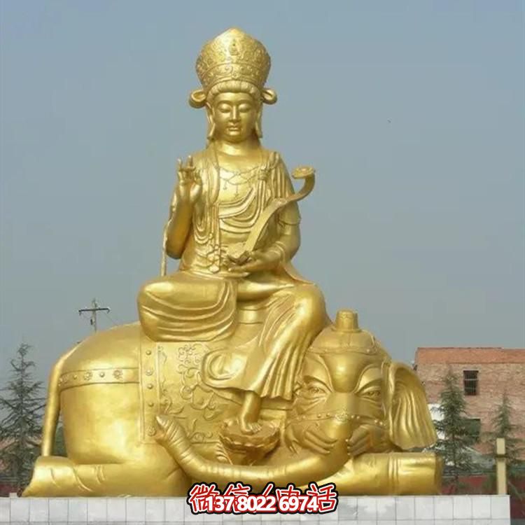 玻璃鋼雕塑文姝普賢，精致烤漆噴金大型景點(diǎn)裝飾