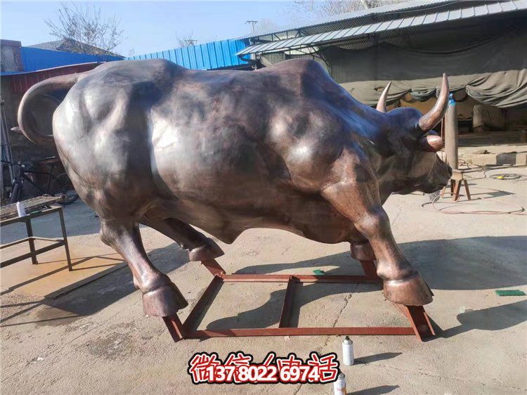 大型銅牛景觀雕塑，招財(cái)擺件