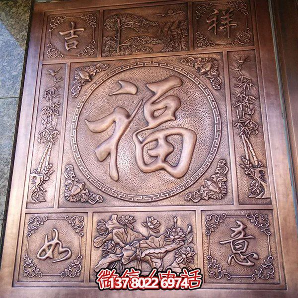 精美銅雕壁畫，打造精致的園林庭院室內(nèi)裝飾