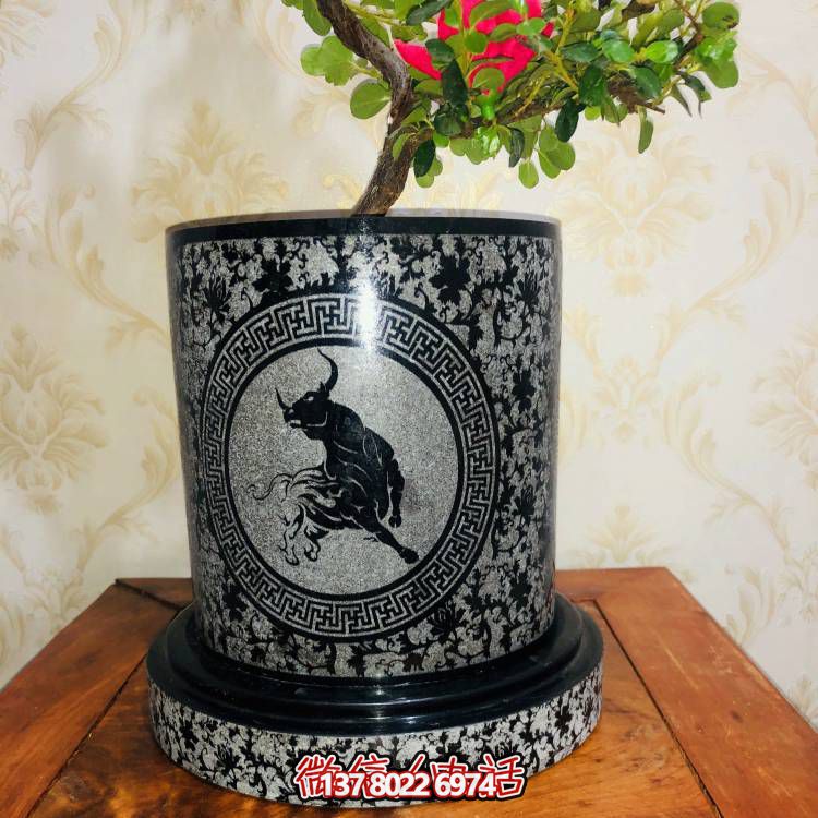 手工精美石雕花盆，點亮您的室外空間