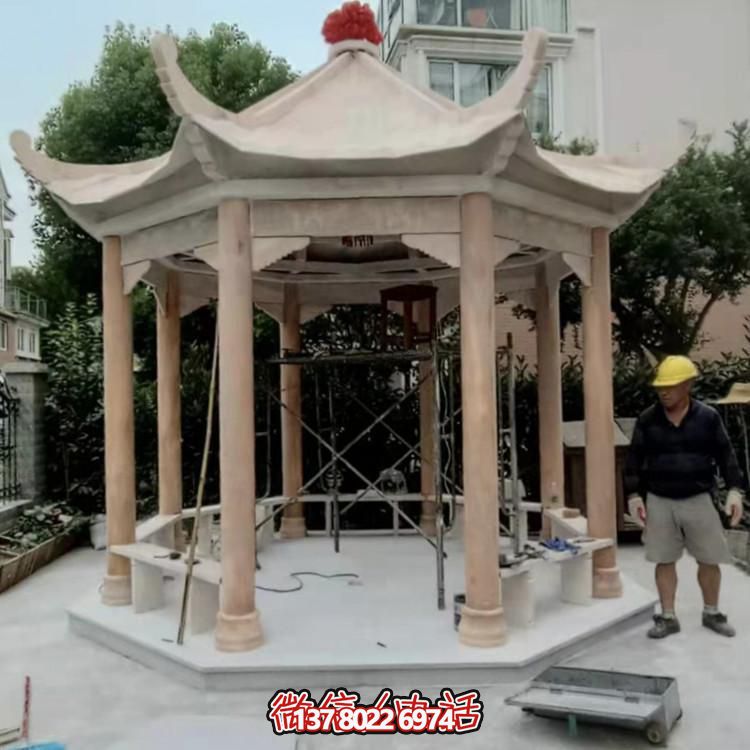 紅古涼亭，讓你在小區(qū)花園里享受晚霞美景