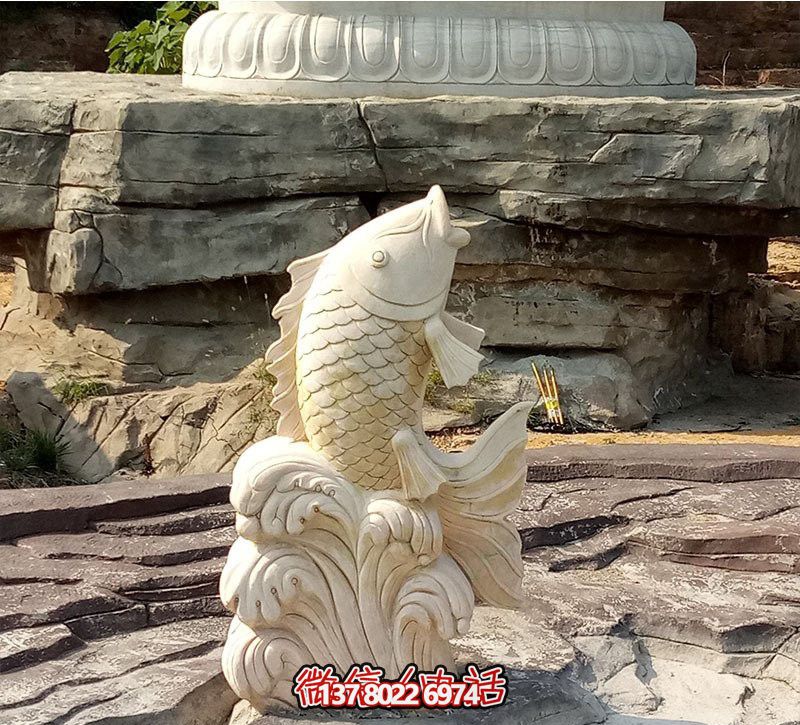 漢白玉石雕塑，點(diǎn)綴公園景觀，增添創(chuàng)意噴水裝置