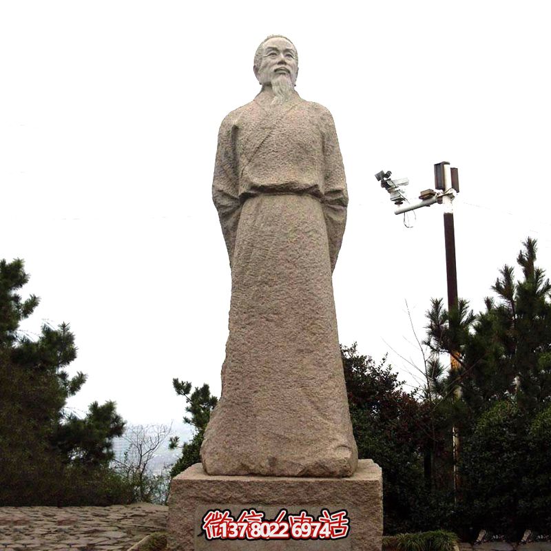 賀知章砂巖石雕像，感受歷史魅力