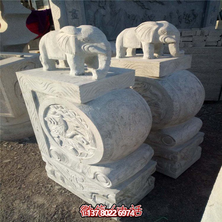 大理石石雕抱鼓，為您的園林庭院門口點(diǎn)綴美觀