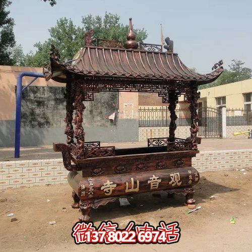 傳統(tǒng)中式香爐宗教雕塑，祈福上香