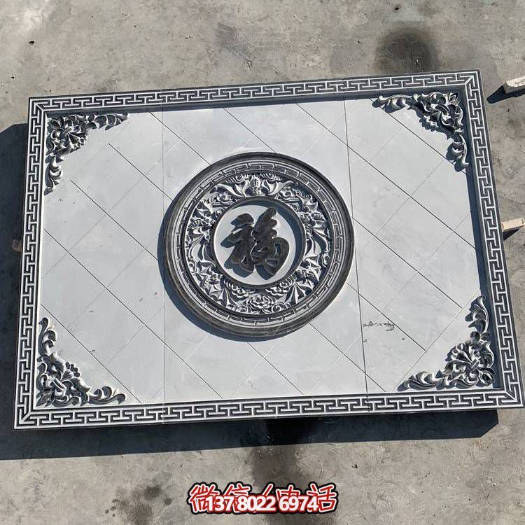 黃色沙巖浮雕影壁，景觀背景雕塑