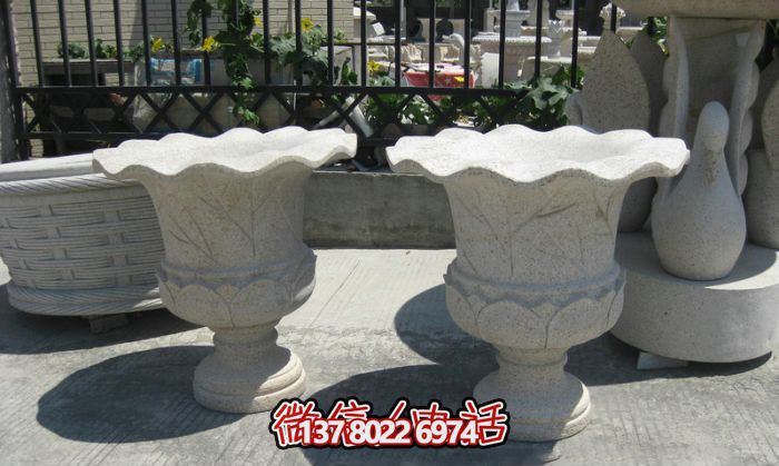 歐式大理石花盆石雕雕塑，締造公園景區(qū)精美景觀