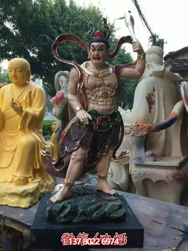 玻璃鋼八大金剛雕塑，護法神圣的守護