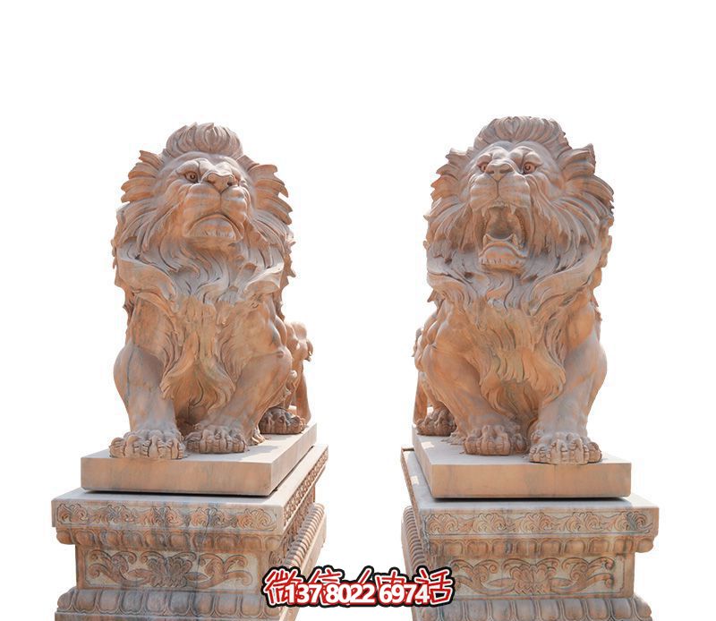 雕塑財(cái)神獅子，祈求招財(cái)進(jìn)寶