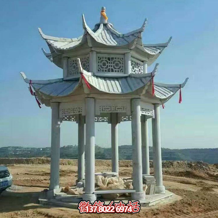 中式雙層涼亭，傳承傳統(tǒng)文化美學(xué)