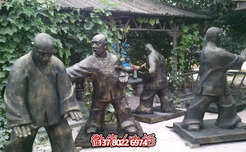 玻璃鋼雕塑景觀，為廣場(chǎng)練功夫人注入靈動(dòng)之物