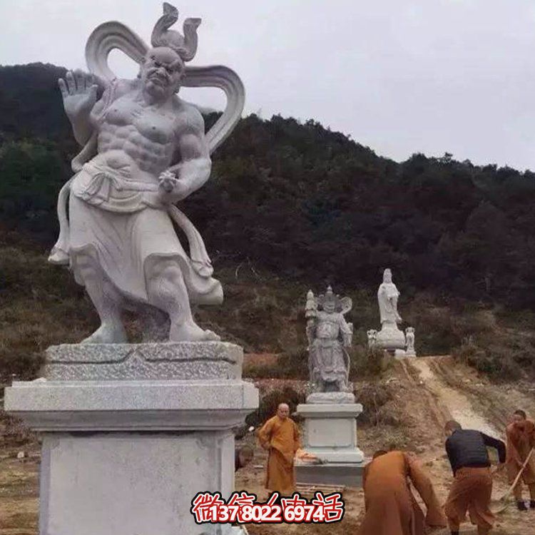 精美大理石景觀雕塑，體現四大金剛之美