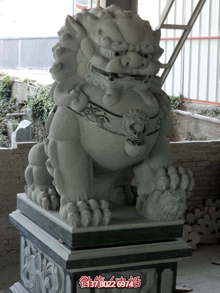 仿真大理石獅子雕塑，裝飾別墅大型法院