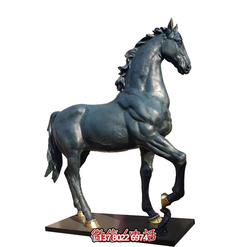 玻璃鋼馬雕塑，大型仿真動物裝置，裝飾景區(qū)、廣場