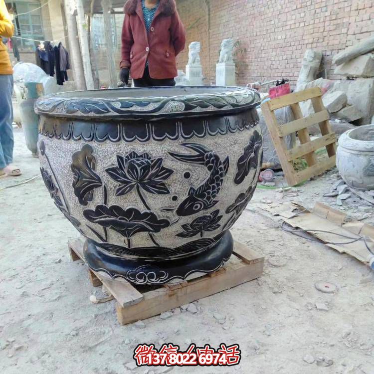 天然石頭缸，仿古雕刻，裝點(diǎn)家園