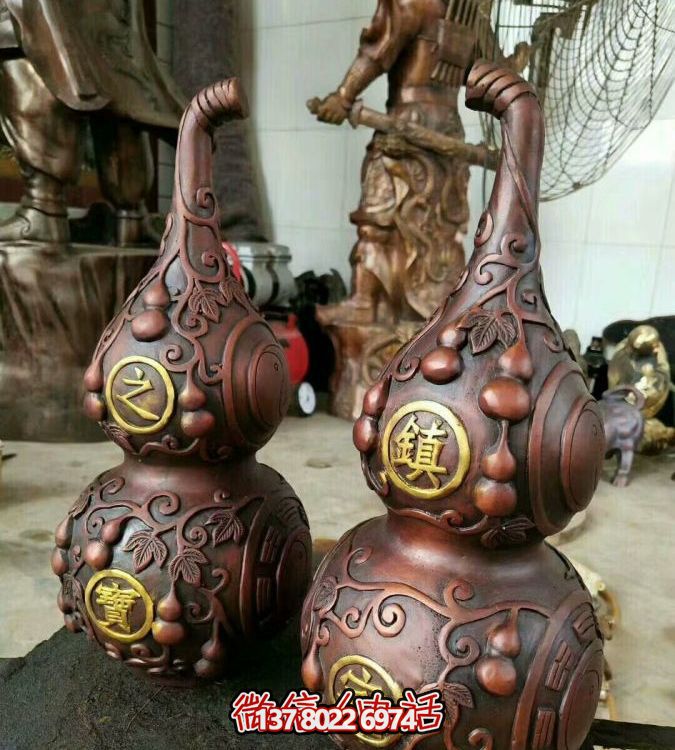 銅雕葫蘆雕塑，增添家居的福氣