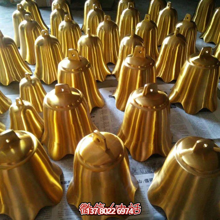 純銅雕塑銅鐘，點(diǎn)綴寺廟景觀