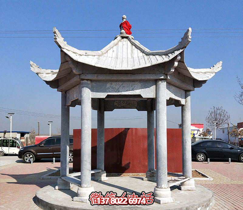 精致大理石涼亭，點綴完美小區(qū)廣場