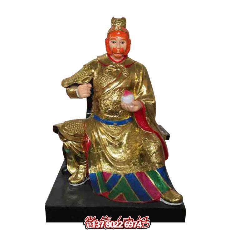 玻璃鋼佛像，金烤漆噴涂