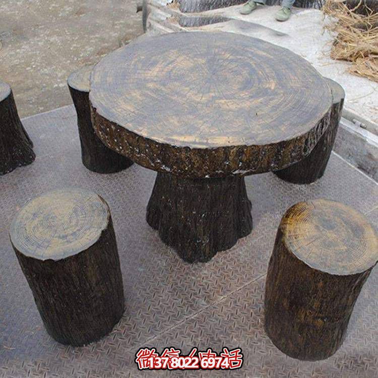 玻璃鋼樹木仿真凳子，為公園戶外空間提供美觀休閑