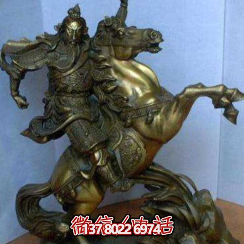 傳統(tǒng)工藝銅雕騎馬人物雕塑，點(diǎn)綴戶外園林