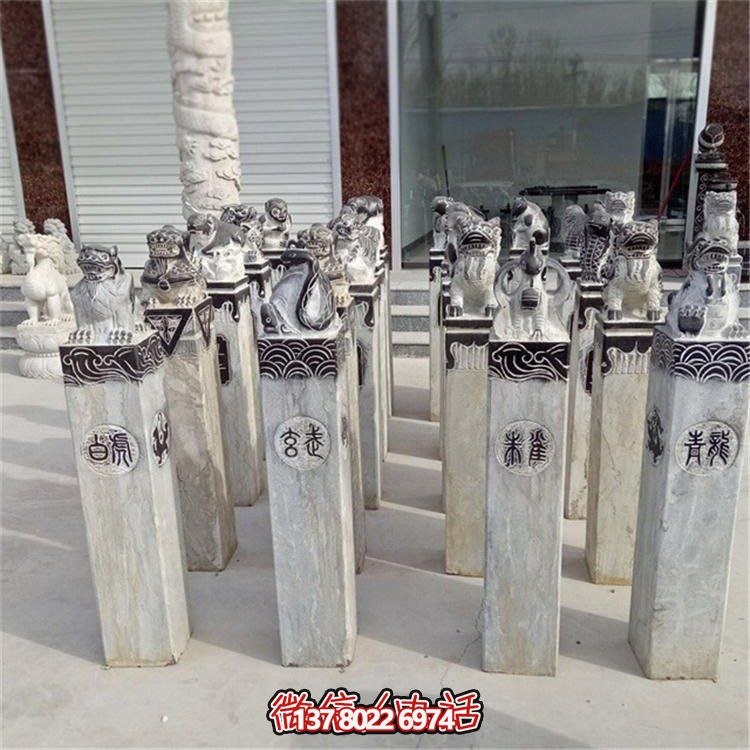 精美大理石雕塑，辟邪鎮(zhèn)宅，拴馬樁大型裝飾