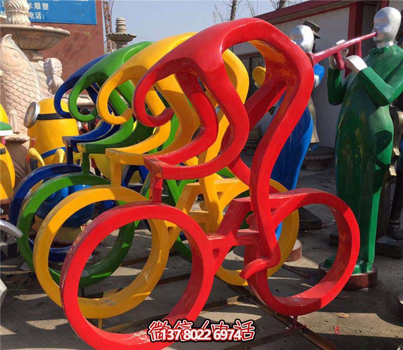 玻璃鋼雕塑騎單車人物裝飾操場(chǎng) 玻璃鋼雕塑騎單車人物裝飾操場(chǎng)