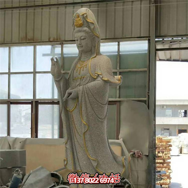 精美的大理石觀(guān)音石雕